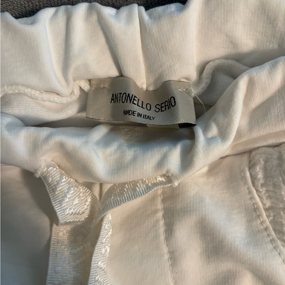 Women’s white pants Italian Antonello Serio Small